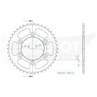 ESJOT Kettenrad, 42 Zähne