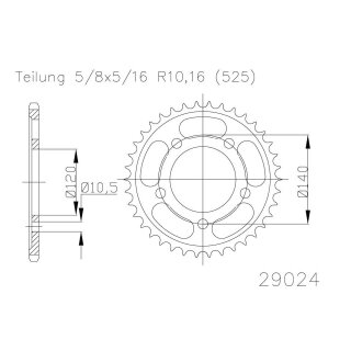 ESJOT Kettenrad, 42 Zähne