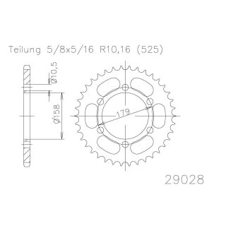 ESJOT Kettenrad, 45 Zähne Stahl,