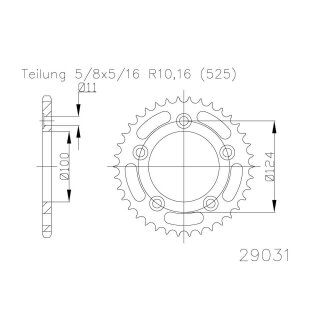 ESJOT Kettenrad, 36 Zähne Stahl,