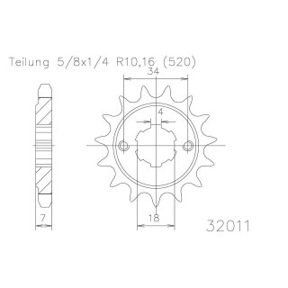 ESJOT Kettenritzel, 13 Zähne