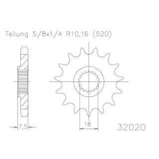 ESJOT Kettenritzel, 13 Zähne