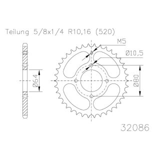 ESJOT Kettenrad, 28 Zähne Stahl,