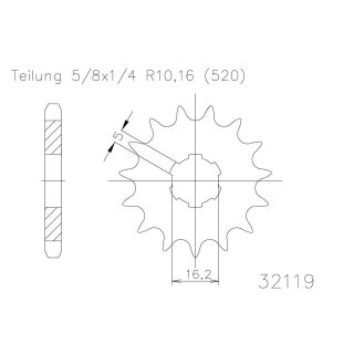 ESJOT Kettenritzel, 11 Zähne