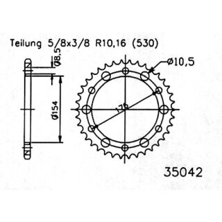 ESJOT Kettenrad, 44 Zähne