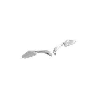 Highway Hawk Motorrad Spiegel Set "Nitro" Aluminium gebürstet