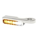 HeinzBikes LED Armaturen Blinker-Positionslicht-Kombination SOFTAIL Modelle -14, silber Aluminium, silber