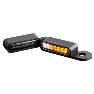 HeinzBikes LED Armaturen Blinker-Positionslicht-Kombination CVO Modelle 02-, schwarz Aluminium, schwarz