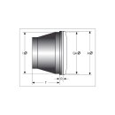HIGHSIDER LED Hauptscheinwerfereinsatz JACKSON, 5 3/4 Zoll , chrom