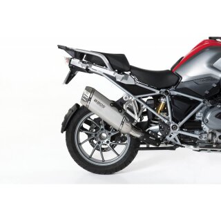 BOS Slip-on Endtopf Desert Fox Edelstahl matt für BMW R 1200 R/RS, 16- (Euro4) Edelstahl, silber