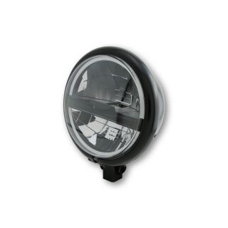 HIGHSIDER 5 3/4 Zoll LED Scheinwerfer BATES STYLE TYP 5, schwarz Stahl, schwarz