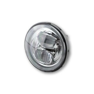HIGHSIDER LED Hauptscheinwerfereinsatz TYP 7 mit Standlichtring, rund, chrom, 5 3/4 Zoll , chrom