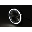 HIGHSIDER LED Hauptscheinwerfereinsatz TYP 7 mit Standlichtring, rund, chrom, 5 3/4 Zoll , chrom