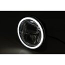 HIGHSIDER LED Hauptscheinwerfereinsatz TYP 7 mit Standlichtring, rund, chrom, 5 3/4 Zoll , chrom