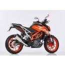 SHARK DSX-7 Auspuff KTM 125 Duke 2017 bis 2020 silber