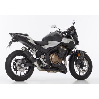 HURRIC Supersport Auspuff HONDA CB500X 2017 bis 2018 schwarz