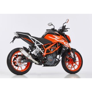 HURRIC Supersport Auspuff KTM 250 Duke 2017 bis 2020 silber