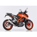 HURRIC Supersport Auspuff KTM 250 Duke 2017 bis 2020 silber