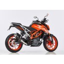 HURRIC Supersport Auspuff KTM 250 Duke 2017 bis 2020 schwarz