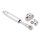 LSL Lenkungsdämpfer 62mm, titan , silber