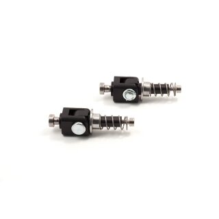 LSL Soziusrastenhalterung klappbar, schwarz Aluminium, schwarz