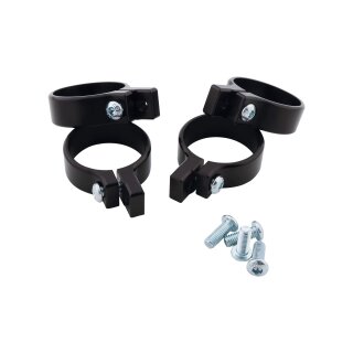 LSL Lampenschellen-Satz Ø50/54mm, schwarz Aluminium, schwarz