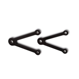 LSL Lampenstreben-Set 82mm, ohne Blinkeraufnahme, schwarz Aluminium, schwarz