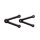 LSL Lampenstreben-Set 82mm, ohne Blinkeraufnahme, schwarz Aluminium, schwarz