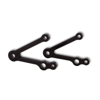 LSL Lampenstreben-Set 82mm, mit Blinkeraufnahme,schwarz Aluminium, schwarz