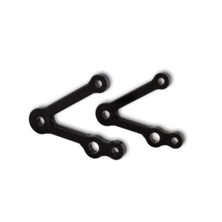 LSL Lampenstreben-Set 67mm, mit Blinkeraufnahme, schwarz Aluminium, schwarz
