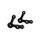 LSL Lampenstreben-Set 40mm, mit Blinkeraufnahme, schwarz Aluminium, schwarz