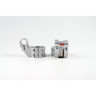 LSL Sport-Match Offset-High Schellen, Ø 52 mm Aluminium, silber