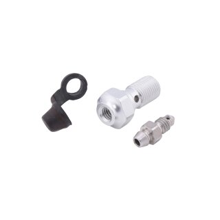 LSL Alu-Hohlschraube M10x1.00, silber, mit Entlüfternippel Aluminium, silber