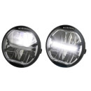 KOSO LED Hauptscheinwerfer THUNDERBOLT mit Standlicht, schwarz Aluminium,