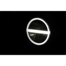 HIGHSIDER 5 3/4 Zoll LED-Scheinwerfer PECOS TYP 6 mit TFL, sw matt, untere Befest. Stahl, schwarz