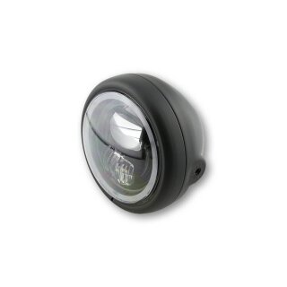 HIGHSIDER 5 3/4 Zoll LED-Scheinwerfer PECOS TYP 7 mit Standlichtring, sw matt, seitl. Befest. Stahl, schwarz