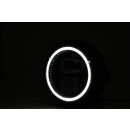 HIGHSIDER 5 3/4 Zoll LED-Scheinwerfer PECOS TYP 7 mit Standlichtring, sw matt, untere Befest. Stahl, schwarz