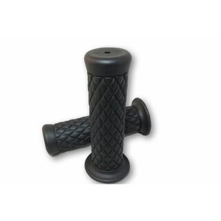 - Kein Hersteller - Custom Diamond Style Lenkergriffe 1 Zoll schwarz Paar TPR Gummi, schwarz