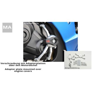 LSL Crash Pad® Anbaukit CBR 1000 RR, 09- Aluminium, silber