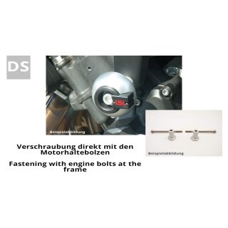 LSL CRASH PAD® Anbaukit GSX-R 600/750, 06-10 Aluminium, silber