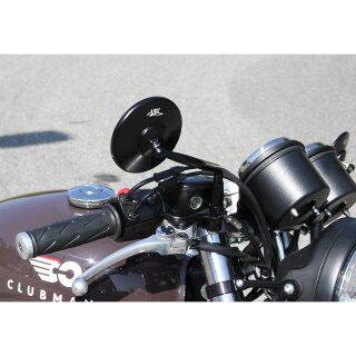 CLUBMAN LSL Spiegel Clubman mit LSL Logo Aufdruck, schwarz/rechts , schwarz