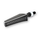 HIGHSIDER LED Sequenz-Blinker STS 1, schwarzes 2C Gehäuse, getöntes Glas. Aluminium, schwarz/silber