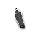 HIGHSIDER LED Sequenz-Blinker STS 1, schwarzes 2C Gehäuse, getöntes Glas. Aluminium, schwarz/silber