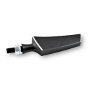 HIGHSIDER LED Sequenz-Blinker STS 1, schwarzes 2C Gehäuse, getöntes Glas. Aluminium, schwarz/silber