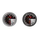 KOSO Digitales Multifunktions-Cockpit, TNT-04 Drehzahlmesser /Tachometer mit schwarzem Ring , schwarz