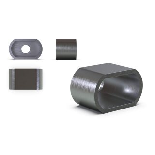 HIGHSIDER CNC Einschweißgehäuse für MODUL 2 Stahl, silber