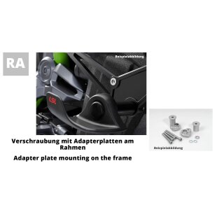LSL Ersatzteil für Crash-Pad Kit 550K115, KAWASAKI ZZR 1400, -11 , silber