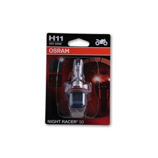 OSRAM H11 Glühlampe, NIGHT RACER 50, Abblendlicht, 12V 55W PGJ19-2