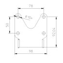 HIGHSIDER CNC Kennzeichen Halteplatte mit Uni- Halter Typ...