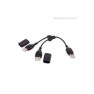 OPTIMATE Adapterkabel USB-Stecker auf 2x USB-Kupplung (No.110)